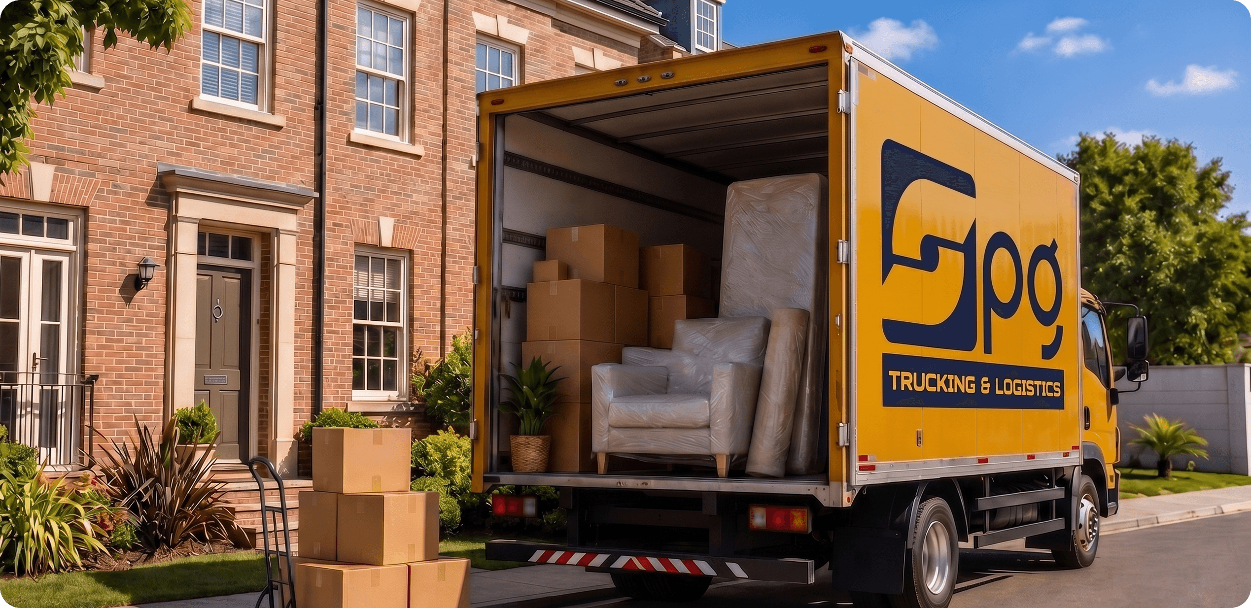 SPG moving truck loaded for a residential relocation