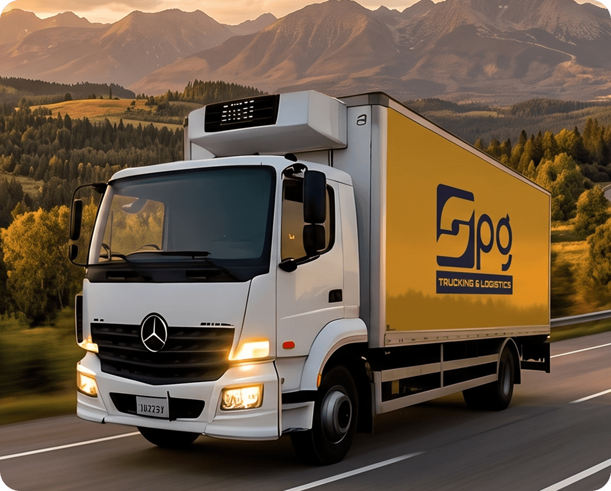 SPG freight truck on the road